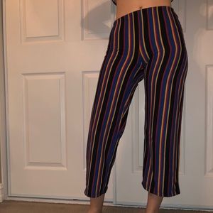 urban outfitters striped flare pants